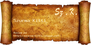 Szurma Kitti névjegykártya
